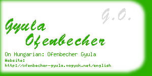 gyula ofenbecher business card